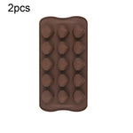 2 khuôn silicone làm socola, thạch, kẹo Giáng Sinh, Kiểu:, Hộp quà, Vỏ sò, Ngôi sao, Trái tim