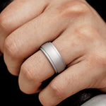 SH800-140 8mm Wide Curved Radian Step Silicone Ring, No.7, No.8, No.9, No.10, No.11, No.12