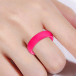 SH100 5.7mm Wide Silicone Ring Glitter Couple Ring, No.4, No.5, No.6, No.7