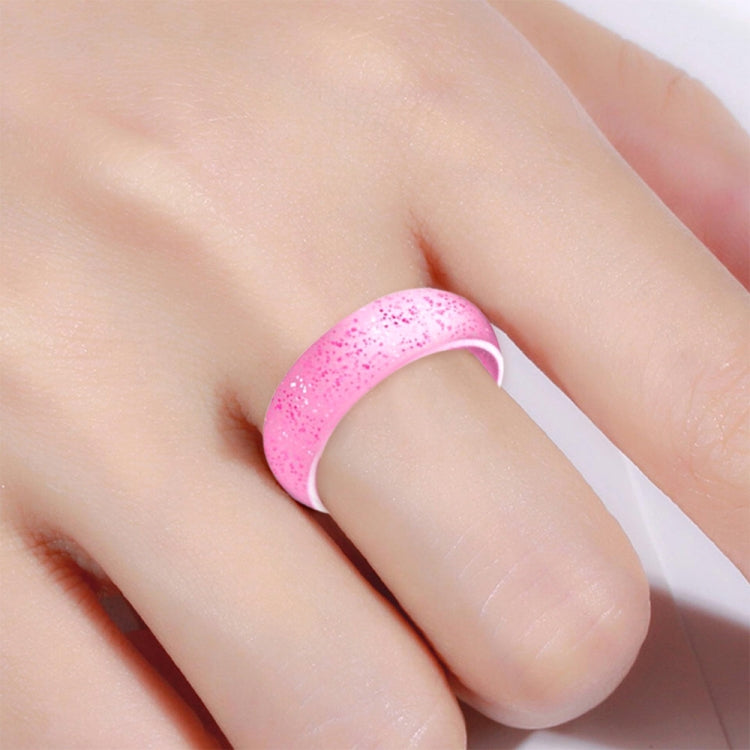 Nhẫn silicone rộng 5.7mm SH100 đính kim tuyến cho cặp đôi, size 8, 9, 10