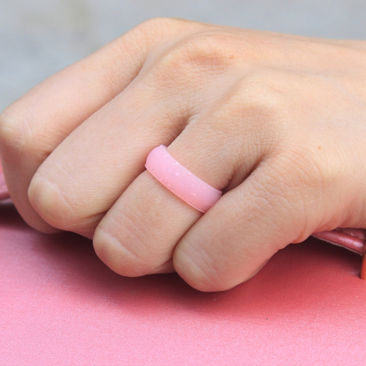 Nhẫn silicone rộng 5.7mm SH100 đính kim tuyến cho cặp đôi, size 8, 9, 10