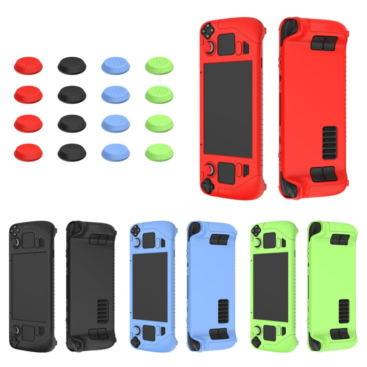 Ốp bảo vệ mềm bằng silicone cho tay cầm game Steam Deck kèm 4 nắp phím, SD001 (Đen), SD001 (Đỏ), SD001 (Xanh dạ quang), SD001 (Xanh lá dạ quang)