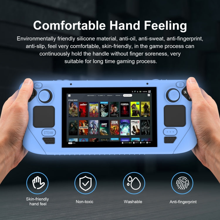 Ốp bảo vệ mềm bằng silicone cho tay cầm game Steam Deck kèm 4 nắp phím, SD001 (Đen), SD001 (Đỏ), SD001 (Xanh dạ quang), SD001 (Xanh lá dạ quang)
