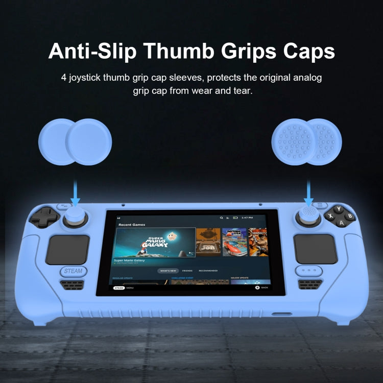 Ốp bảo vệ mềm bằng silicone cho tay cầm game Steam Deck kèm 4 nắp phím, SD001 (Đen), SD001 (Đỏ), SD001 (Xanh dạ quang), SD001 (Xanh lá dạ quang)