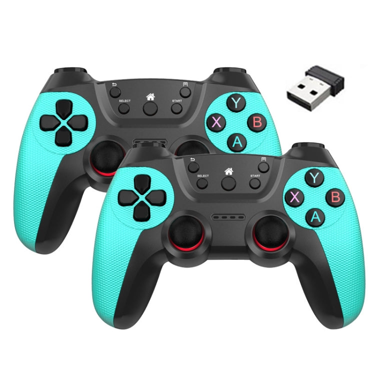 KM-029   2.4G One for Two Doubles Wireless Controller Support PC / Linux / Android / TVbox, KM-029 (Cangling Green), KM-029 (Vitality Orange), KM-029 (Rose Pink), KM-029 (Lemon Yellow), KM-029 (Mountain Blue), KM-029 (Battle Gray), KM-029 (Elegant Silv...