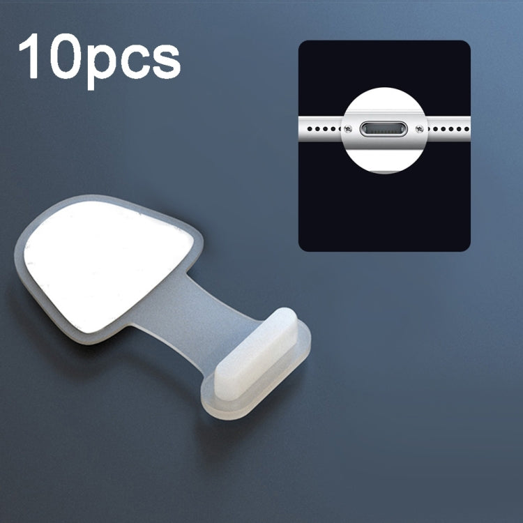10 cái nút bịt chống bụi cổng sạc điện thoại bằng silicone Có keo dán mặt sau chống mất, 8 chân, USB-C/Type-C