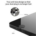 10 cái nút bịt chống bụi cổng sạc điện thoại bằng silicone Có keo dán mặt sau chống mất, 8 chân, USB-C/Type-C
