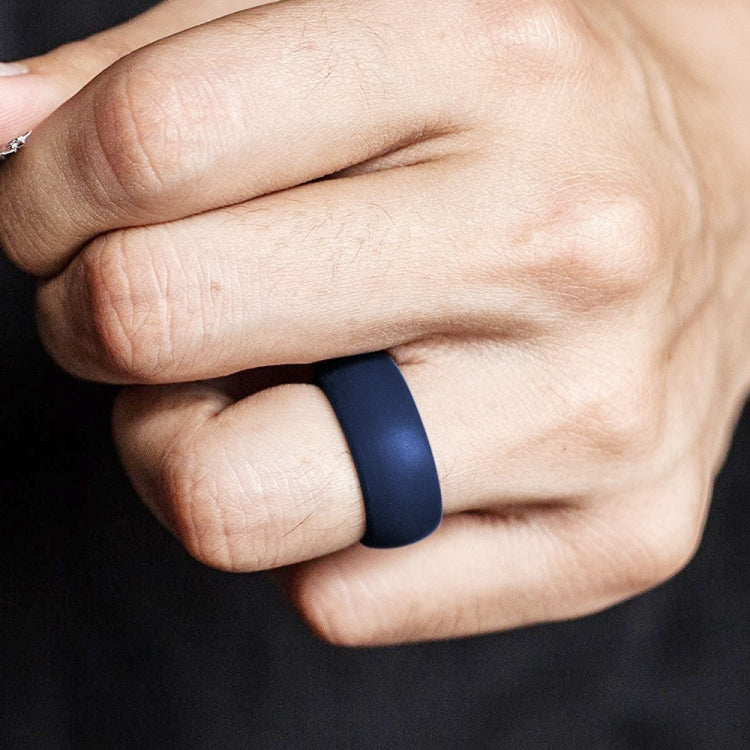 SiR013 8.7mm Curved Outdoor Sports Silicone Ring, No.11, No.12, No.13, No.14