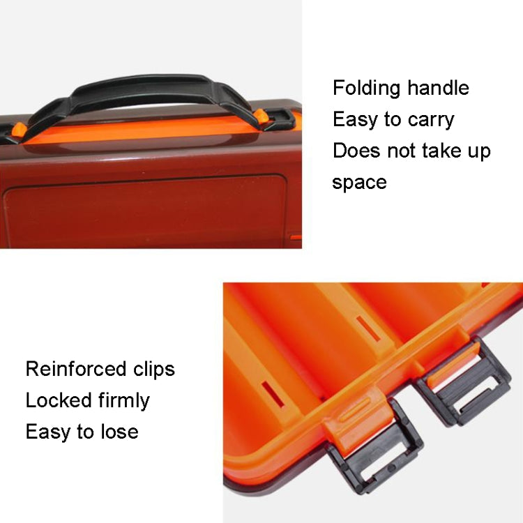 Hộp dụng cụ câu cá hai mặt trong suốt, HB326 10 ngăn, HB327 14 ngăn