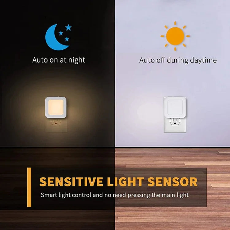 Đèn ngủ cảm ứng điều chỉnh độ sáng liên tục, đèn vuông dẫn sáng, đèn ngủ cho bé, 0.6W