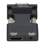 Bộ chuyển đổi HDMI máy chiếu kèm cáp âm thanh, chuyển đổi HD máy tính, HDMI sang VGA, VGA sang HDMI