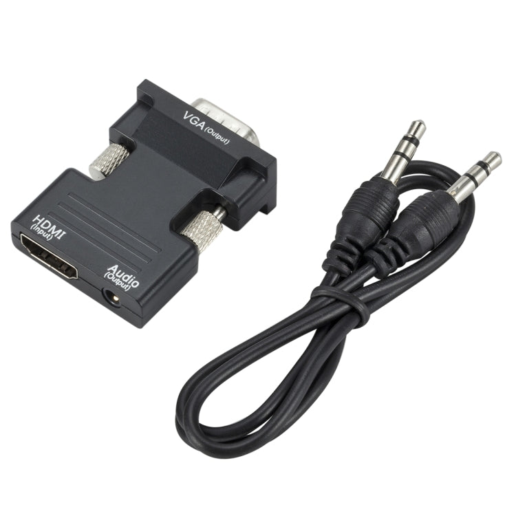 Bộ chuyển đổi HDMI máy chiếu kèm cáp âm thanh, chuyển đổi HD máy tính, HDMI sang VGA, VGA sang HDMI