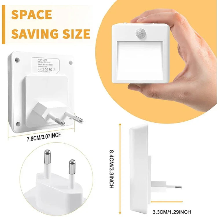 Đèn ngủ LED cảm biến chuyển động NL2101, đèn ngủ điều chỉnh độ sáng cắm AC, thông số: NL2101 ánh sáng ấm EU, NL2101 ánh sáng ấm và trắng EU, NL2101 ánh sáng ấm US, NL2101 ánh sáng ấm và trắng US, NL2101 ánh sáng ấm UK, NL2101 ánh sáng ấm và trắng UK
