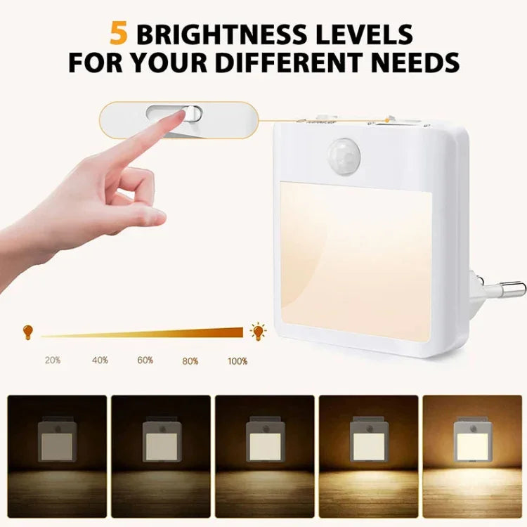 Đèn ngủ LED cảm biến chuyển động NL2101, đèn ngủ điều chỉnh độ sáng cắm AC, thông số: NL2101 ánh sáng ấm EU, NL2101 ánh sáng ấm và trắng EU, NL2101 ánh sáng ấm US, NL2101 ánh sáng ấm và trắng US, NL2101 ánh sáng ấm UK, NL2101 ánh sáng ấm và trắng UK