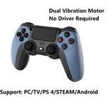 KM048 Tay cầm chơi game không dây Bluetooth 4.0 cho PS4 có đèn báo, KM048 (Cam Sức Sống), KM048 (Hồng Hồng), KM048 (Vàng Chanh), KM048 (Xanh Núi), KM048 (Xám Chiến Đấu), KM048 (Bạc Thanh Lịch), KM048 (Trắng Thanh Lịch), KM048 (Xanh Bạc Hà)
