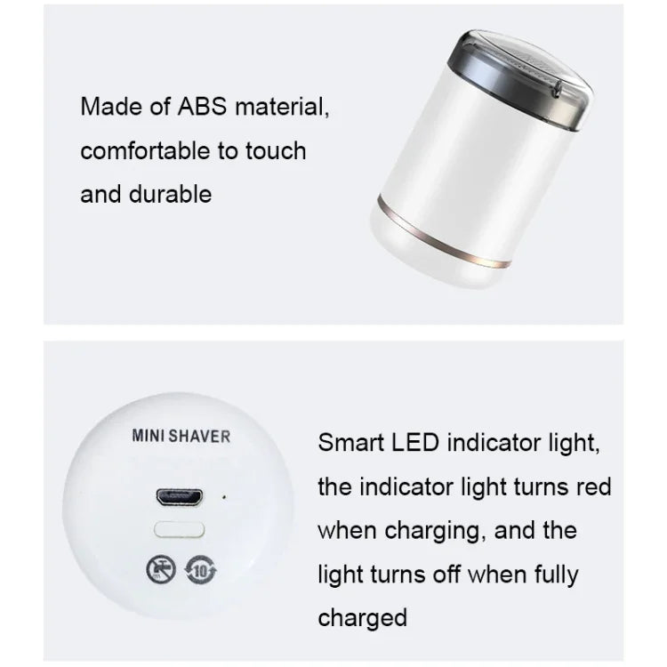 Máy cạo râu mini điện sạc USB SH-588, máy cạo râu du lịch cầm tay, SH-588 (Trắng), SH-588 (Xám đen), SH-588 (Xanh lá)