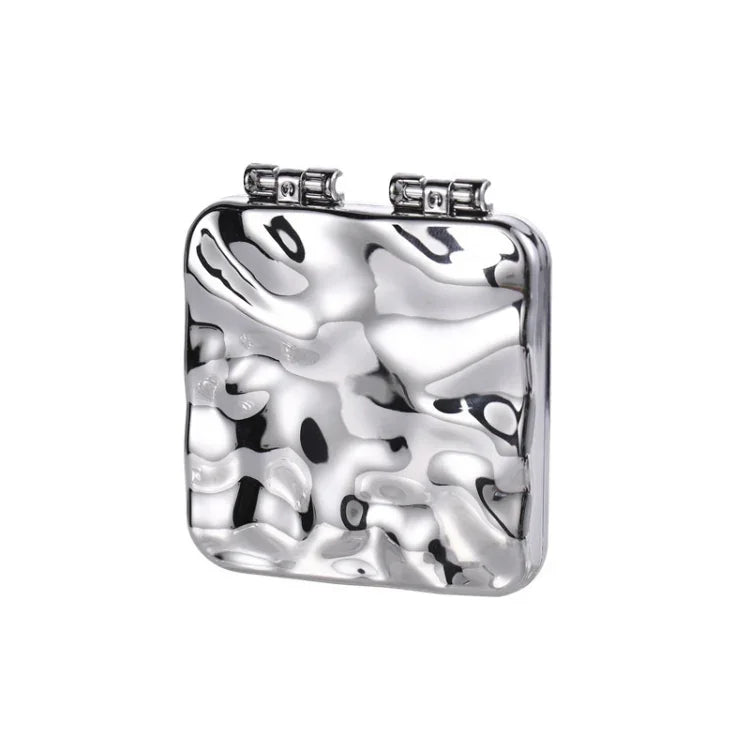 Gương Trang Điểm Mini Mạ Điện Hai Mặt Để Bàn Cho Nữ, Gương (Tím), Gương (Bạc), Gương (Be)