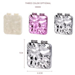 Gương Trang Điểm Mini Mạ Điện Hai Mặt Để Bàn Cho Nữ, Gương (Tím), Gương (Bạc), Gương (Be)