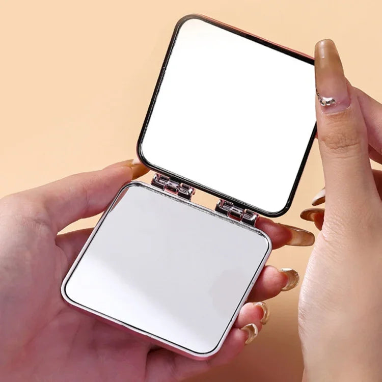 Gương Trang Điểm Mini Mạ Điện Hai Mặt Để Bàn Cho Nữ, Gương (Tím), Gương (Bạc), Gương (Be)