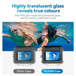 Ốp chống nước TELESIN cho GoPro Hero11 Black / HERO10 Black / HERO9 Black, chống sương mù toàn cảnh lặn dưới nước, dành cho GoPro Hero11 Black / HERO10 Black / HERO9 Black