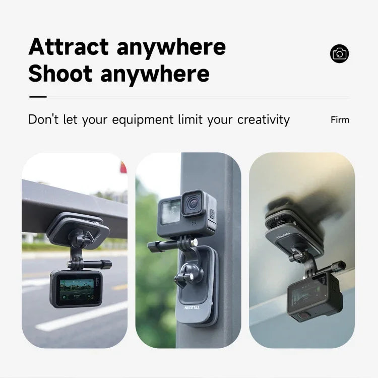 Kẹp nam châm xoay 360 độ TELESIN gắn balo cho camera hành động, TELESIN