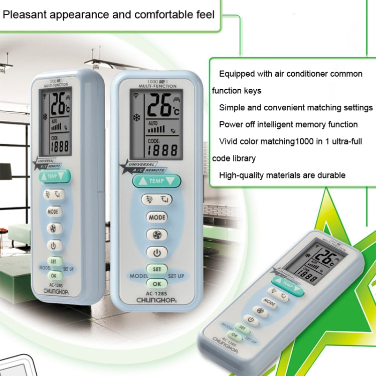 Điều khiển điều hòa không khí đa năng dùng pin CHUNGHOP AC-128S