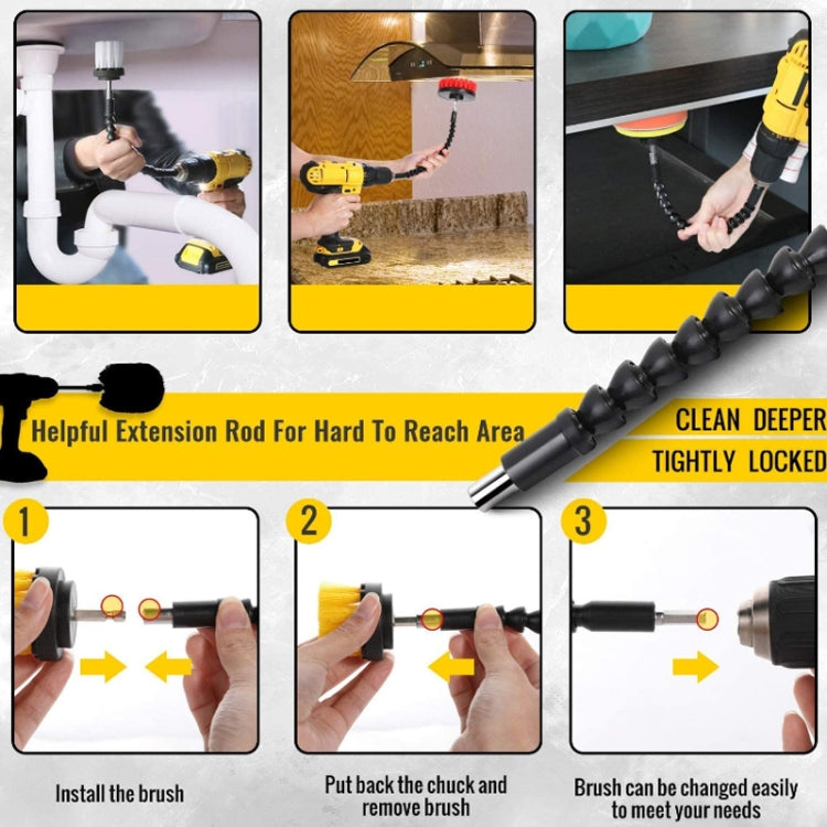 Bộ 31 món bàn chải khoan điện làm sạch tường nhà bếp và phòng tắm, 31 trong 1