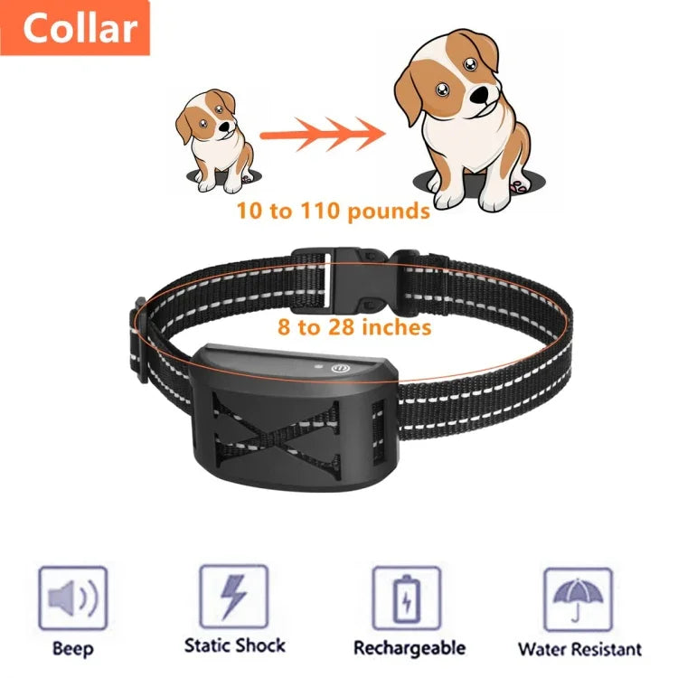 Vòng Cổ Hàng Rào Điện 2-trong-1 & Huấn Luyện Từ Xa Có Thể Điều Chỉnh Rung & Giật, Dùng Cho 1 Chó, 2 Chó, 3 Chó
