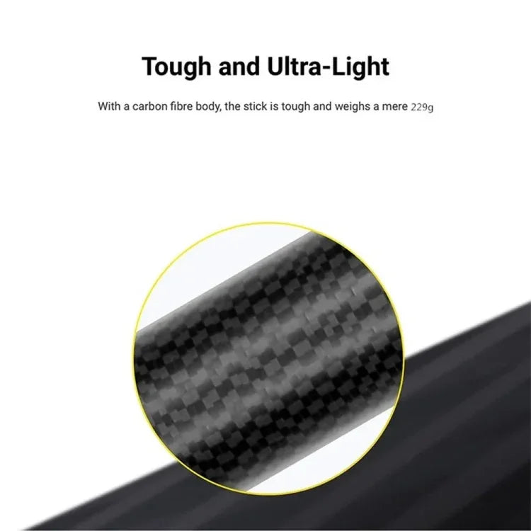 Gậy selfie đơn sợi carbon mở rộng vô hình cho Insta360 / DJI Action / GoPro / Xiao Yi camera thể thao, 1.5m, 3m, 5m