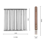 Giá nướng xúc xích Hot Dog bằng thép không gỉ, tay cầm gỗ, dụng cụ bếp BBQ, giá nướng xúc xích Hot Dog