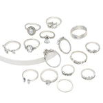 Bộ 15 chiếc nhẫn khớp hình giọt nước trái tim rỗng, bộ 15 chiếc 4869