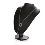 Cross Round Metal Rod Alloy Long Sweater Chain Necklace, SKU1130 Silver