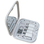 Bộ Cáp Sạc Bộ Chuyển Đa Năng USB HE-C098 Kèm Gương Trang Điểm & Giá Đỡ Điện Thoại, HE-C098 Đen, HE-C098 Trắng