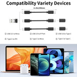 Bộ Cáp Sạc Bộ Chuyển Đa Năng USB HE-C098 Kèm Gương Trang Điểm & Giá Đỡ Điện Thoại, HE-C098 Đen, HE-C098 Trắng