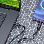 Bộ Cáp Sạc Bộ Chuyển Đa Năng USB HE-C098 Kèm Gương Trang Điểm & Giá Đỡ Điện Thoại, HE-C098 Đen, HE-C098 Trắng