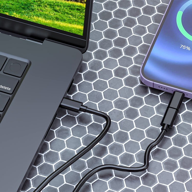 Bộ Cáp Sạc Bộ Chuyển Đa Năng USB HE-C098 Kèm Gương Trang Điểm & Giá Đỡ Điện Thoại, HE-C098 Đen, HE-C098 Trắng