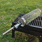 Nâng cấp với tay cầm lồng nướng BBQ bằng thép không gỉ, giỏ nướng BBQ, 30cm + tay cầm 18cm