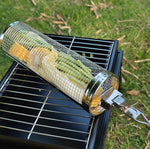 Nâng cấp với tay cầm lồng nướng BBQ bằng thép không gỉ, giỏ nướng BBQ, 30cm + tay cầm 18cm