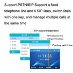 Điện thoại thông minh ghi âm chế độ kép PSTN+SIP 6 chiều VOIP Mạng IP Phone, S135