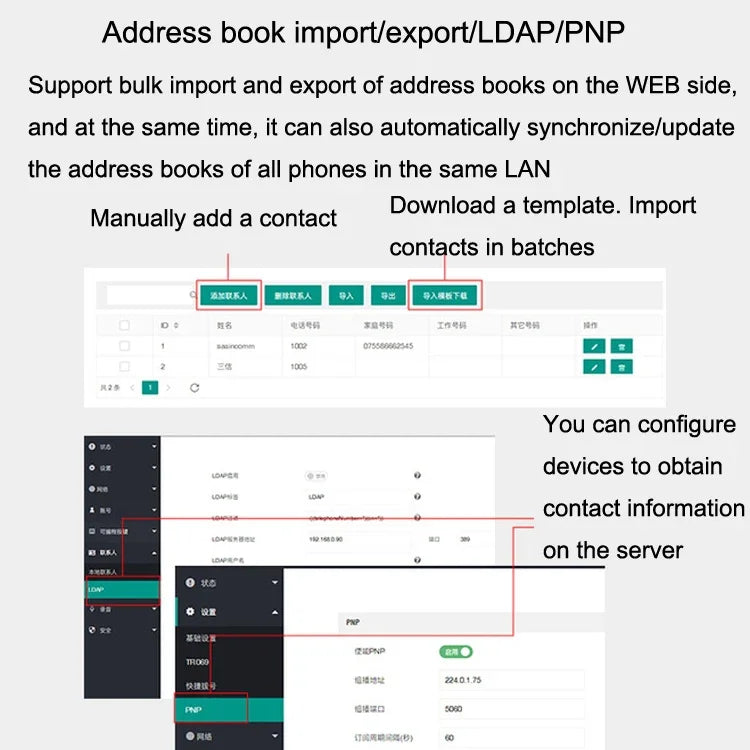 Điện thoại thông minh ghi âm chế độ kép PSTN+SIP 6 chiều VOIP Mạng IP Phone, S135