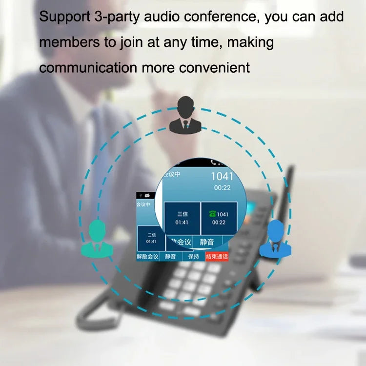 Điện thoại mạng VOIP thông minh S01 4G Full Netcom SIP Hội nghị âm thanh Văn phòng kinh doanh Không dây cố định, S01
