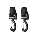 2 móc treo phụ kiện xe đẩy trẻ em đa năng, móc dính xoay 360 độ, móc dính (màu hồng), móc dính (màu vàng), móc dính (màu đen)