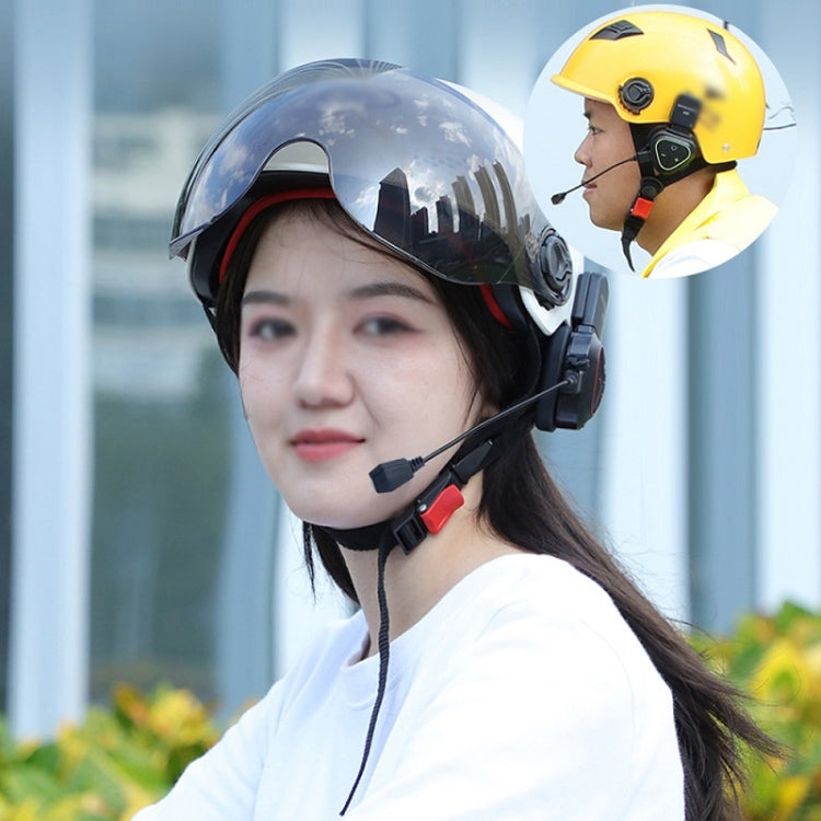 Mũ bảo hiểm nửa đầu xe máy LX1 chống nước, tai nghe Bluetooth không dây 5.3, tiếng Anh