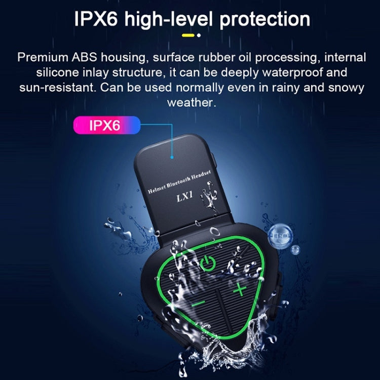 Mũ bảo hiểm nửa đầu xe máy LX1 chống nước, tai nghe Bluetooth không dây 5.3, tiếng Anh