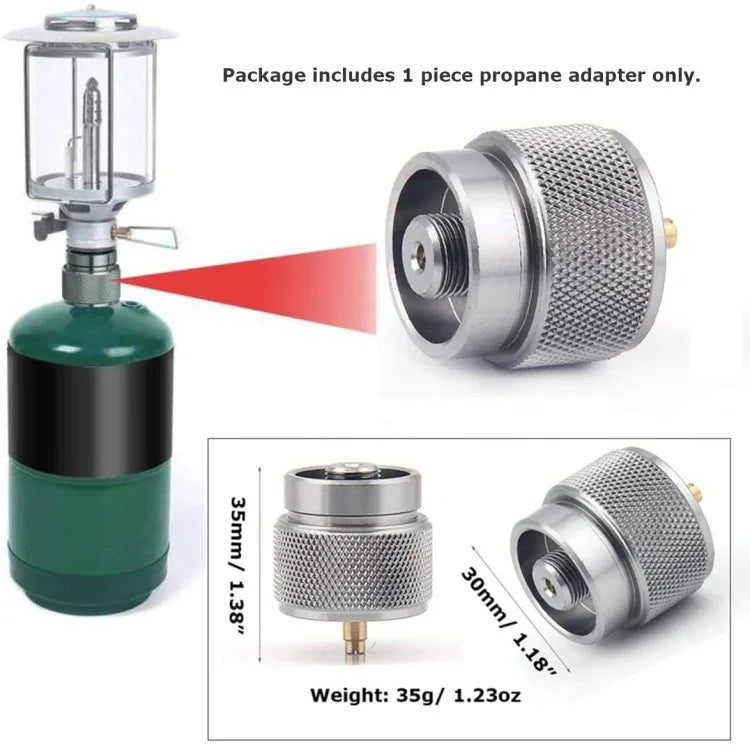 Portable Camping Stove Propane Tank Adapter American Standard Gas Burner Conversion Head, American Standard Gas Burner