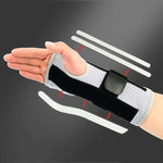 Nẹp bảo vệ cổ tay thoáng khí, đai bảo vệ cổ tay, chống viêm khớp, hội chứng ống cổ tay, bong gân, viêm gân, có 3 tấm nhôm