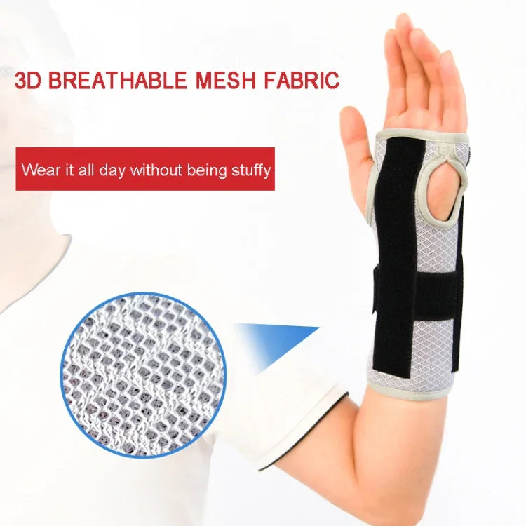 Nẹp bảo vệ cổ tay thoáng khí, đai bảo vệ cổ tay, chống viêm khớp, hội chứng ống cổ tay, bong gân, viêm gân, có 3 tấm nhôm