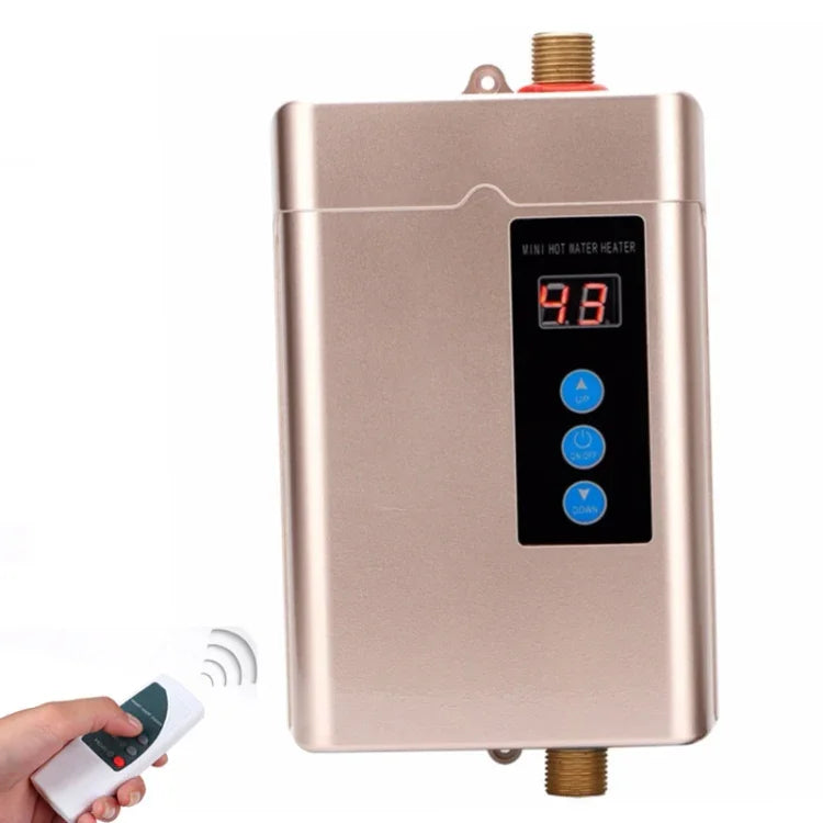 Bình nóng lạnh điện có điều khiển từ xa điều chỉnh nhiệt độ, phích cắm Mỹ 3000W, phích cắm Anh 3000W, phích cắm EU 4000W, phích cắm Úc 4000W