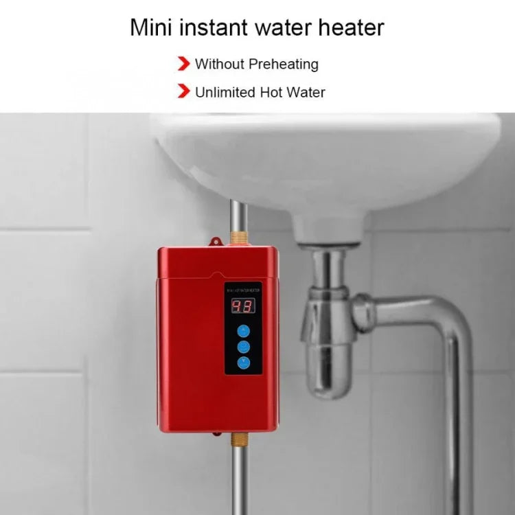 Bình nóng lạnh điện có điều khiển từ xa điều chỉnh nhiệt độ, phích cắm Mỹ 3000W, phích cắm Anh 3000W, phích cắm EU 4000W, phích cắm Úc 4000W
