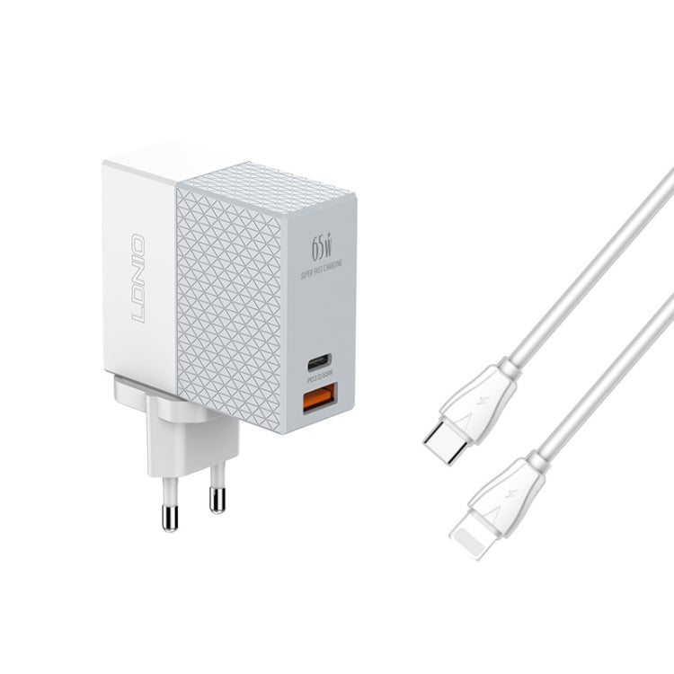 LDNIO A2620C Bộ sạc nhanh đa năng 65W cho điện thoại và máy tính bảng cổng Type-C/USB-C, phích cắm EU 65W, phích cắm UK 65W, phích cắm US 65W